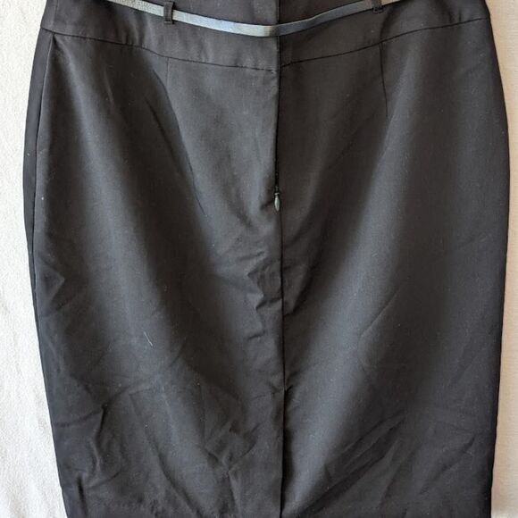 Liz Claiborne Career Skirt with Belt Black Women's Size 10 - Picture 4 of 6